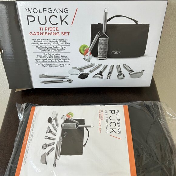 Wolfgang Puck 11 piece Garnishing Set with Storage Pouch NIB - Picture 2 of 6